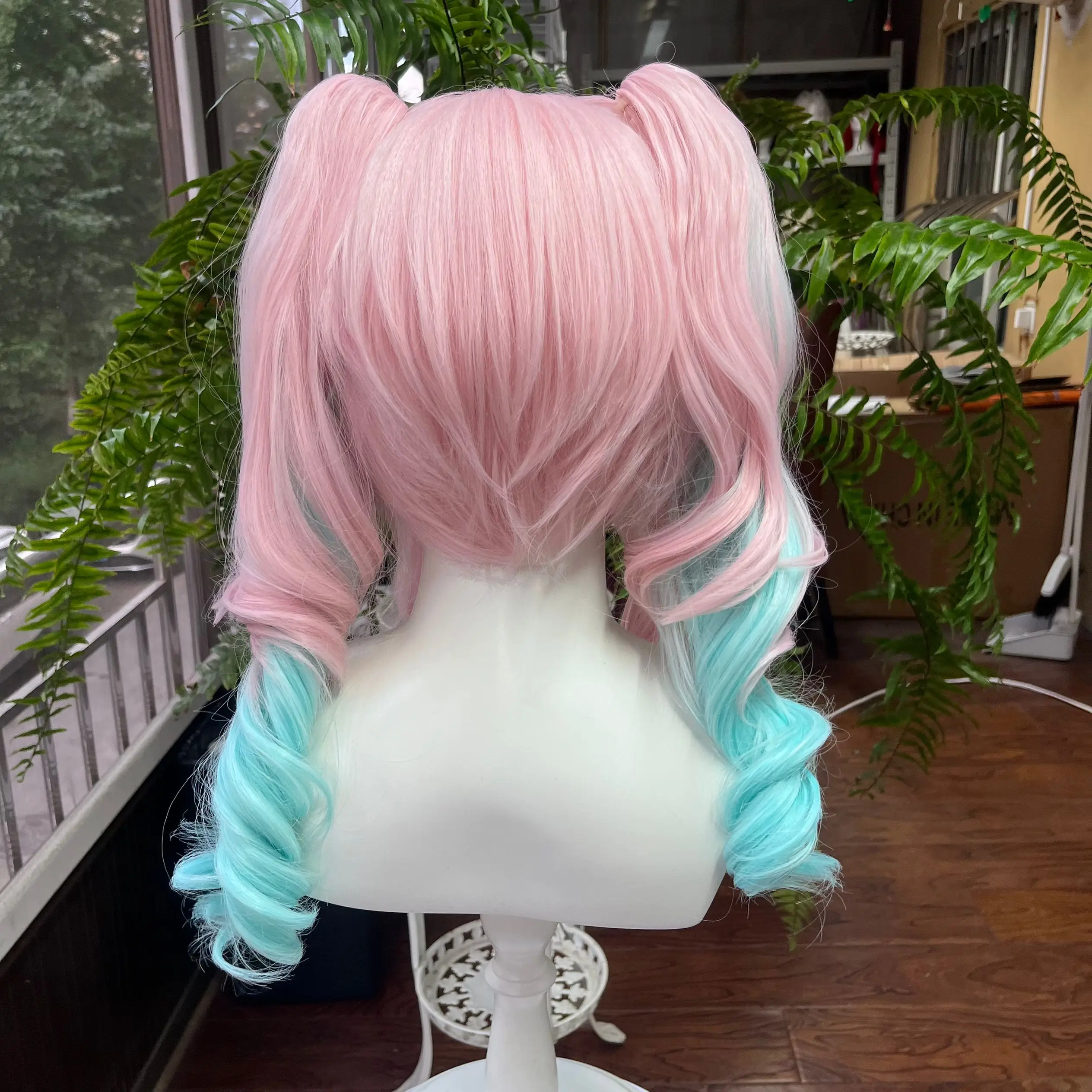 [مصموم] شعر مستعار Hyacinthia لعبة Honkai Star Rail Hyacinthia شعر مستعار تأثيري الوردي ذيل حصان الشعر حفلة الهالوين الكبار