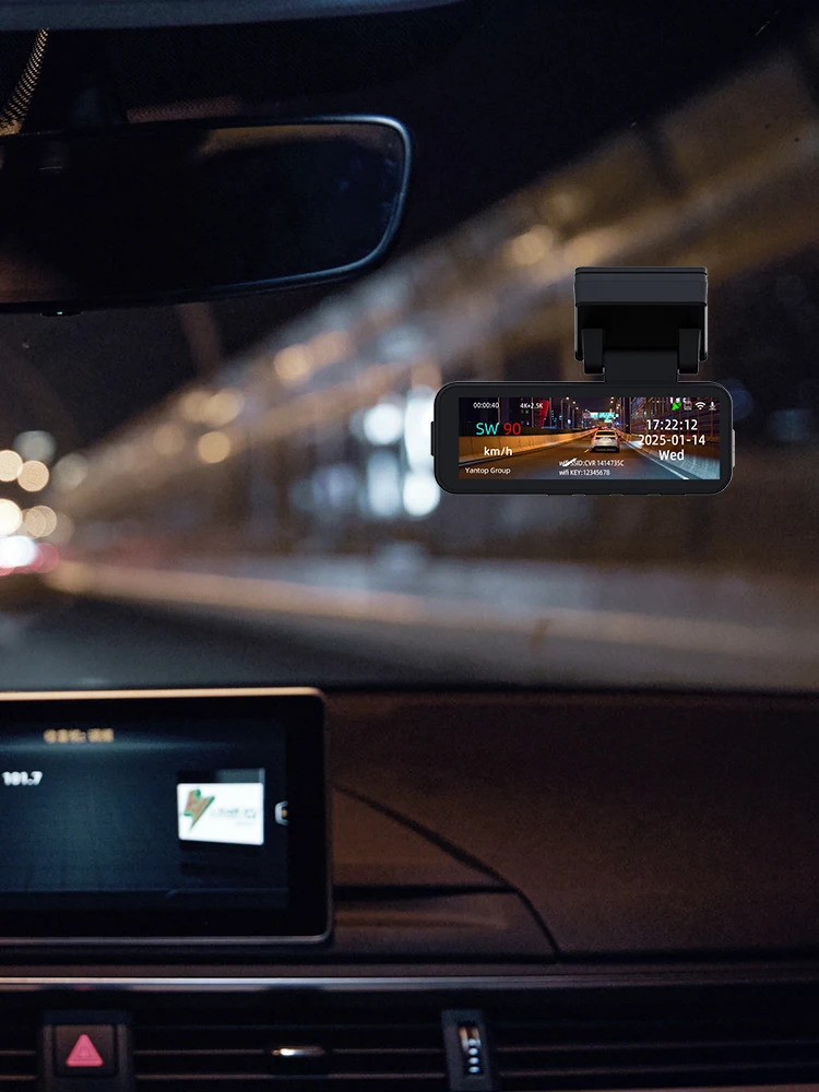 ACCEO 4K Auto Dashcam Auto DVR met Nachtzicht Ingebouwde Wi-Fi GPS Optionele 2.5K Achteruitrijcamera Dubbele Lens 24H Parking Video Recorder