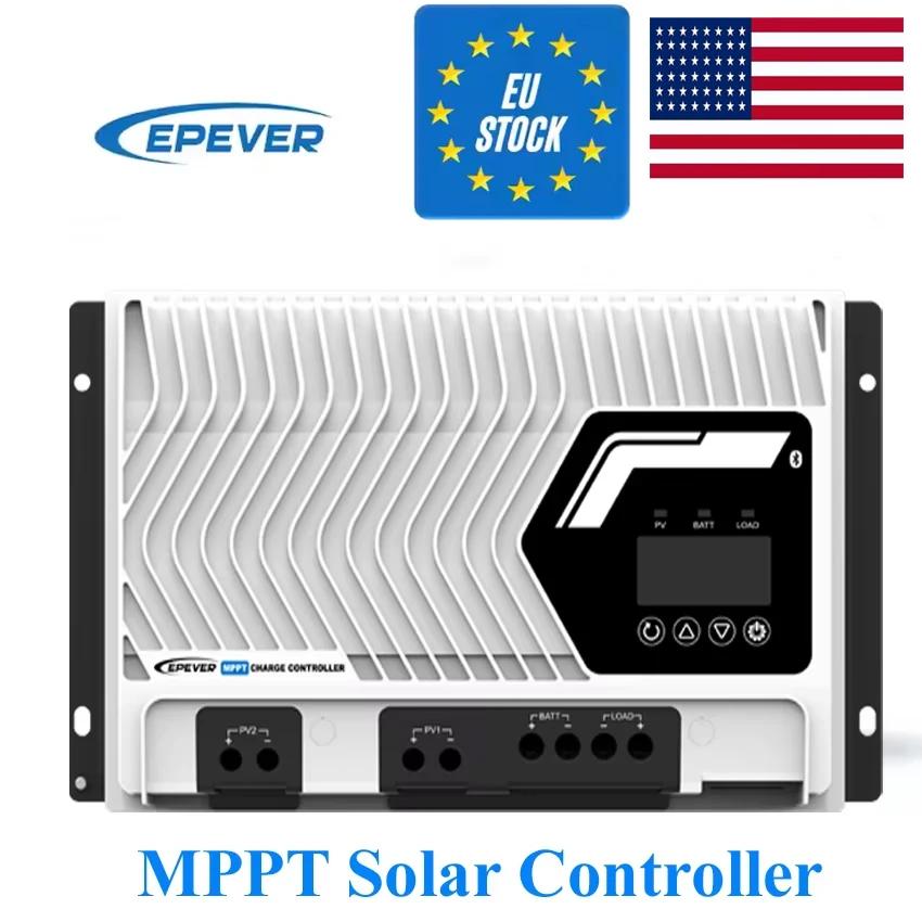 

EPEVER Новый контроллер заряда солнечной батареи MPPT 100A 80A 60A 50A 12 В 24 В 48 В Авто с функцией нагрузки постоянного тока IT10420NCG3 IT10415NCG3BLE IP32