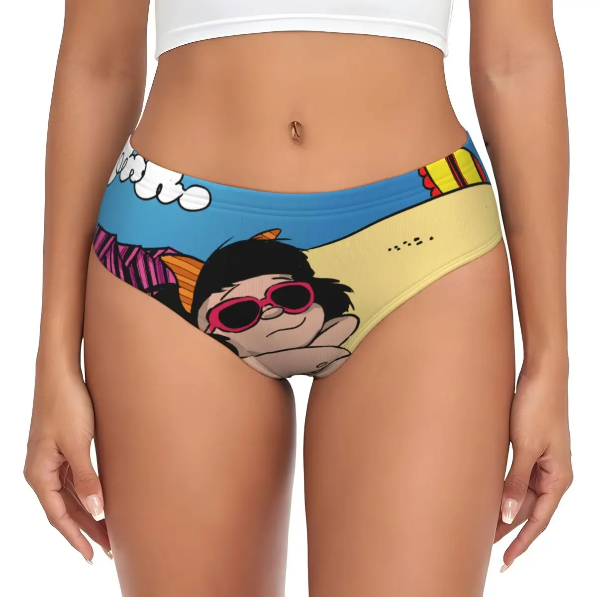 Braguitas Personalizadas de Verano para Mujer, Divertidas, con Dibujos Animados de Mafalda, Transpirables, Regalos para el Día de San Valentín