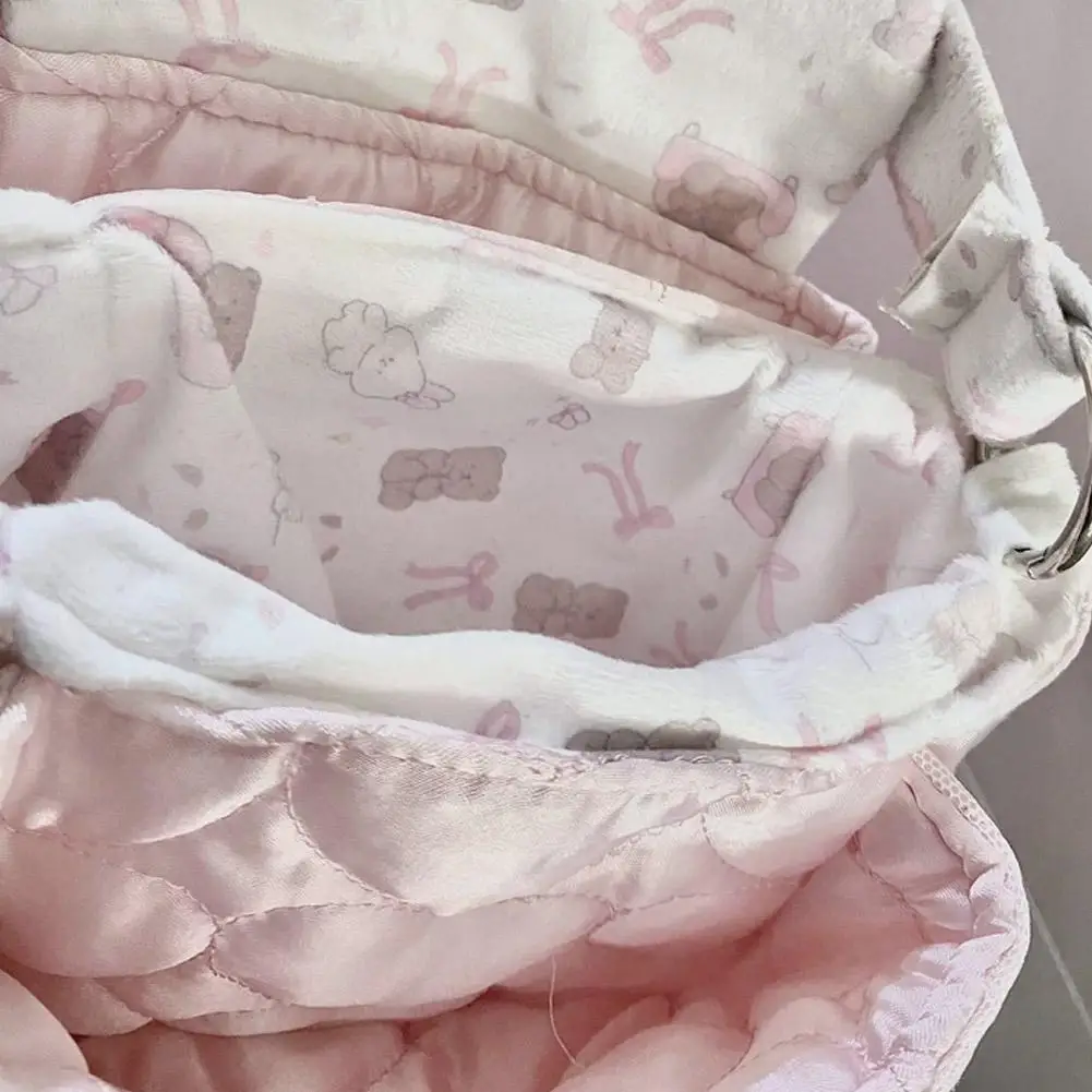 Kawaii Niedliche Bären-Schultertasche, Herz-Stepp-Handtasche, 3-lagiger Spitzen-Aufbewahrungsbeutel für Frauen und Mädchen, Handtasche im koreanischen Stil – Detail 8