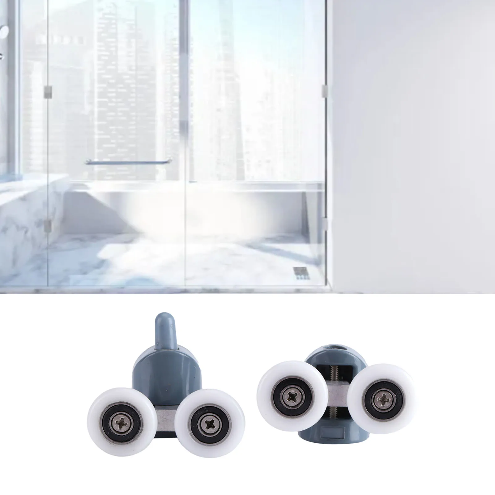 8 x Twin Bottom Top Shower Door Rollers Pulleys Wheels Runners Bathroom Double Wheel Shower,Door,Rollers§Pulleys,Rollers§Bottom,