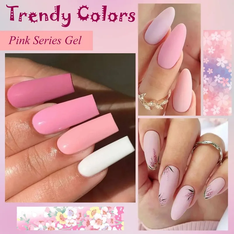 6/8pcs 8ml Red Brown Gel Nail Polish Set Long Lasting Soak Off UV LED Gel for Manicure DIY Nail Supplies Painting Gel Nails Art