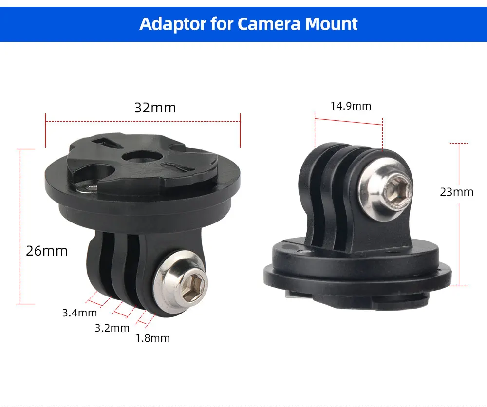 Deemount Fahrradcomputerhalterung für DAHON Faltrad-Headset, breite Klemme zur Installation für Garmin Wahoo IGPS mit 3-Gabel-Auswahl für GoPro. – Detail 22