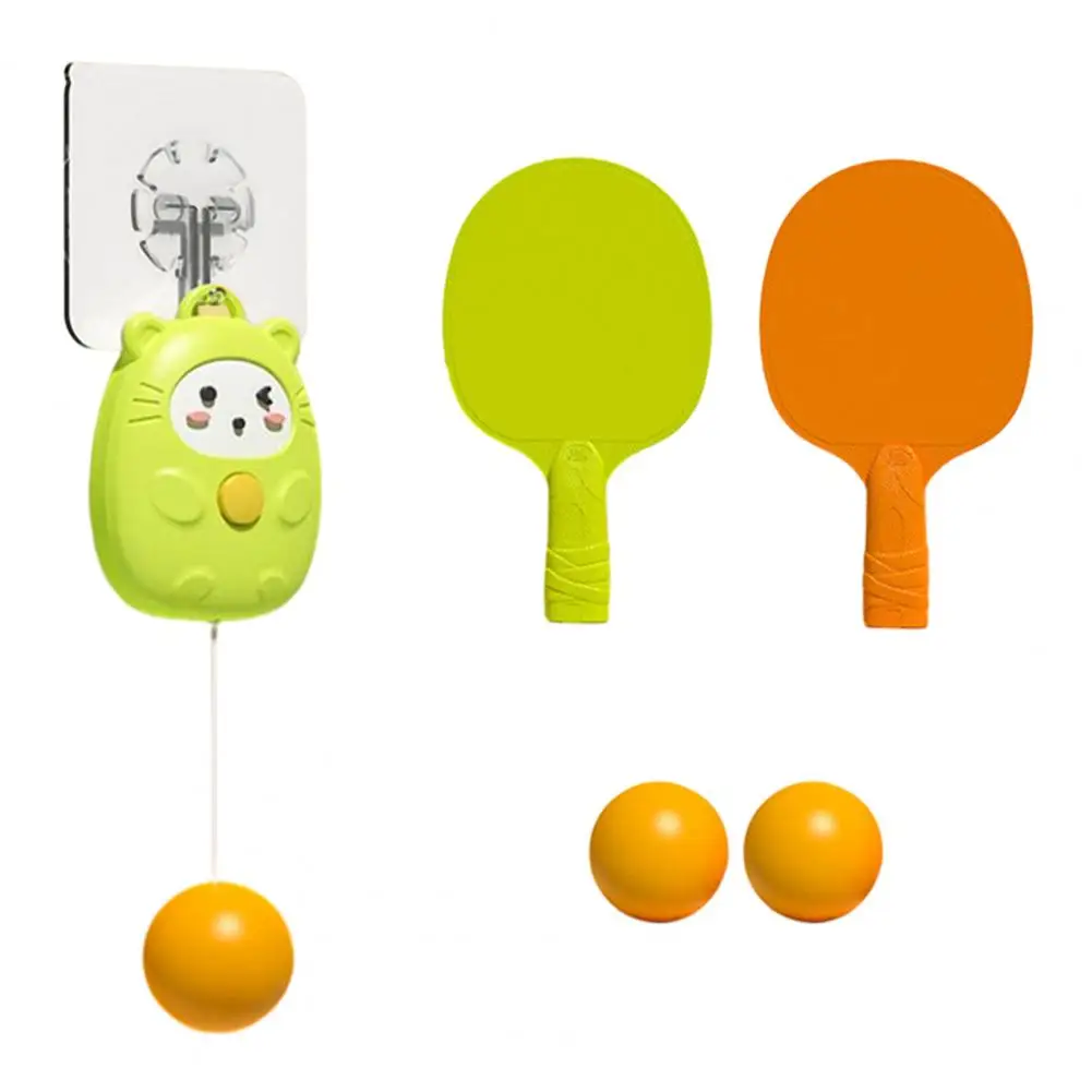 Indoor Table Tennis Trainer Kids Table Tennis Trainer Ceiling Mount Table Tennis Trainer Set with Cartoon for Kids for Beginners