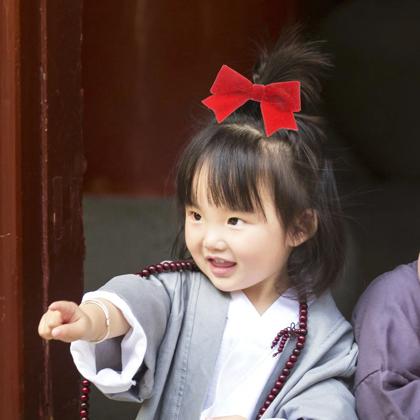 

1 Pair Children's Bow Hair Ties Soft Comfortable Elastic Hair Bands Ponytail Holders for Girls Ponytail Holder