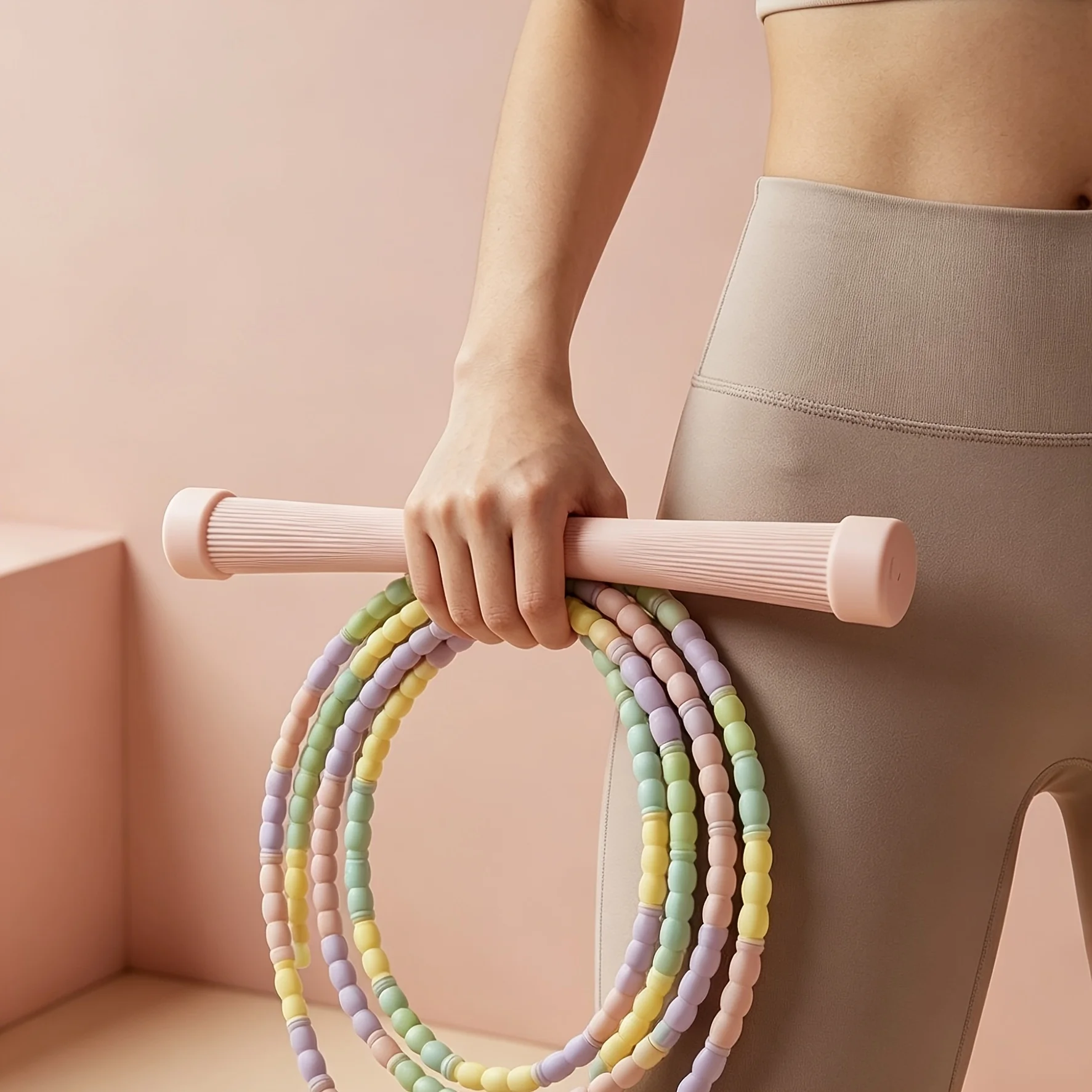 Rainbow Skipping Rope, Adjustable Length No-Knot Jump Rope, Universal for Beginners & Professional Training