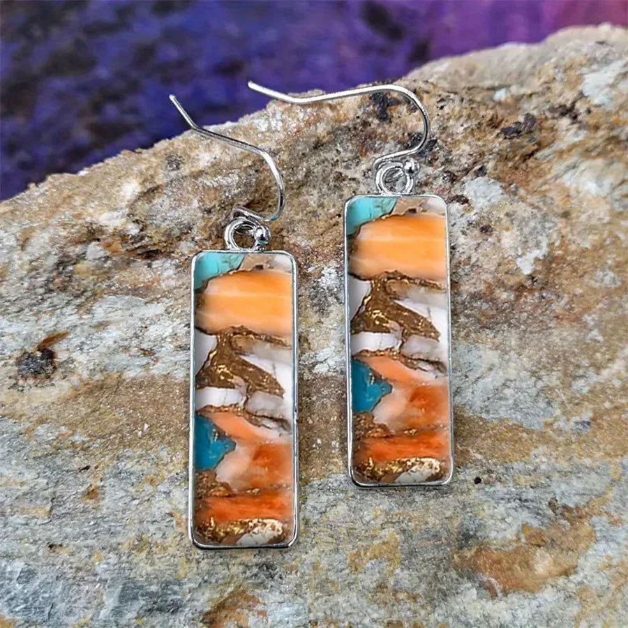 Fashion Bohemian Earring Imitation Turquoise Earring Earrings for Women Vintage Earrings Jewelry Perfect Gift To Lover Friend