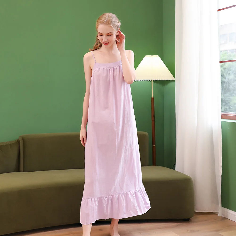 European and American foreign trade women's sexy nightgown seduction underwear backless home people cotton nightgown loungewear