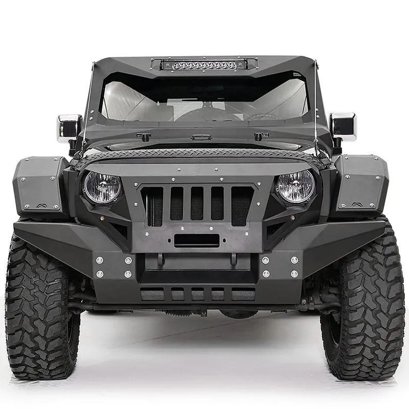 Fab Fours Grumper Front Bumper Full Width For Jeep Wrangler JK 2007-2018