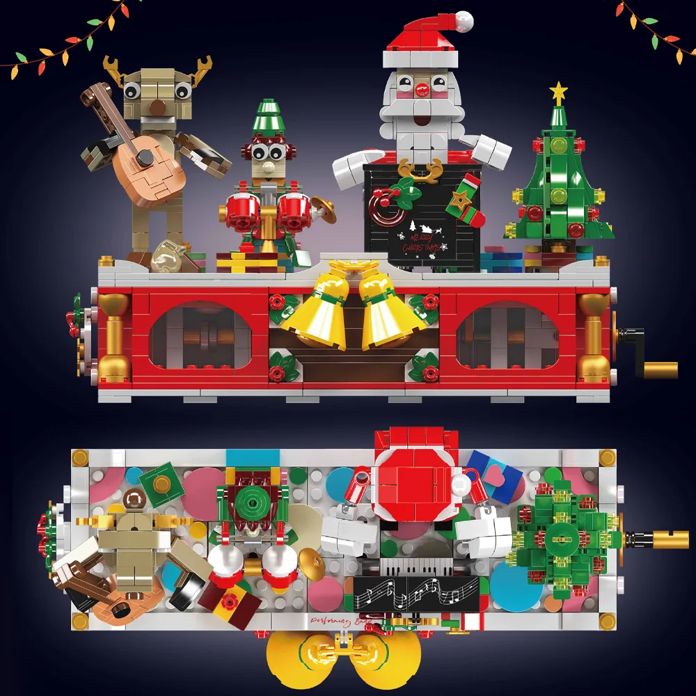 MOULDKING 1045ピース クリスマス ジョイフル チームビルディングブロックセット MOC 教育的組み立てブロック 子供向けクリエイティブおもちゃ クリスマスギフト 10162