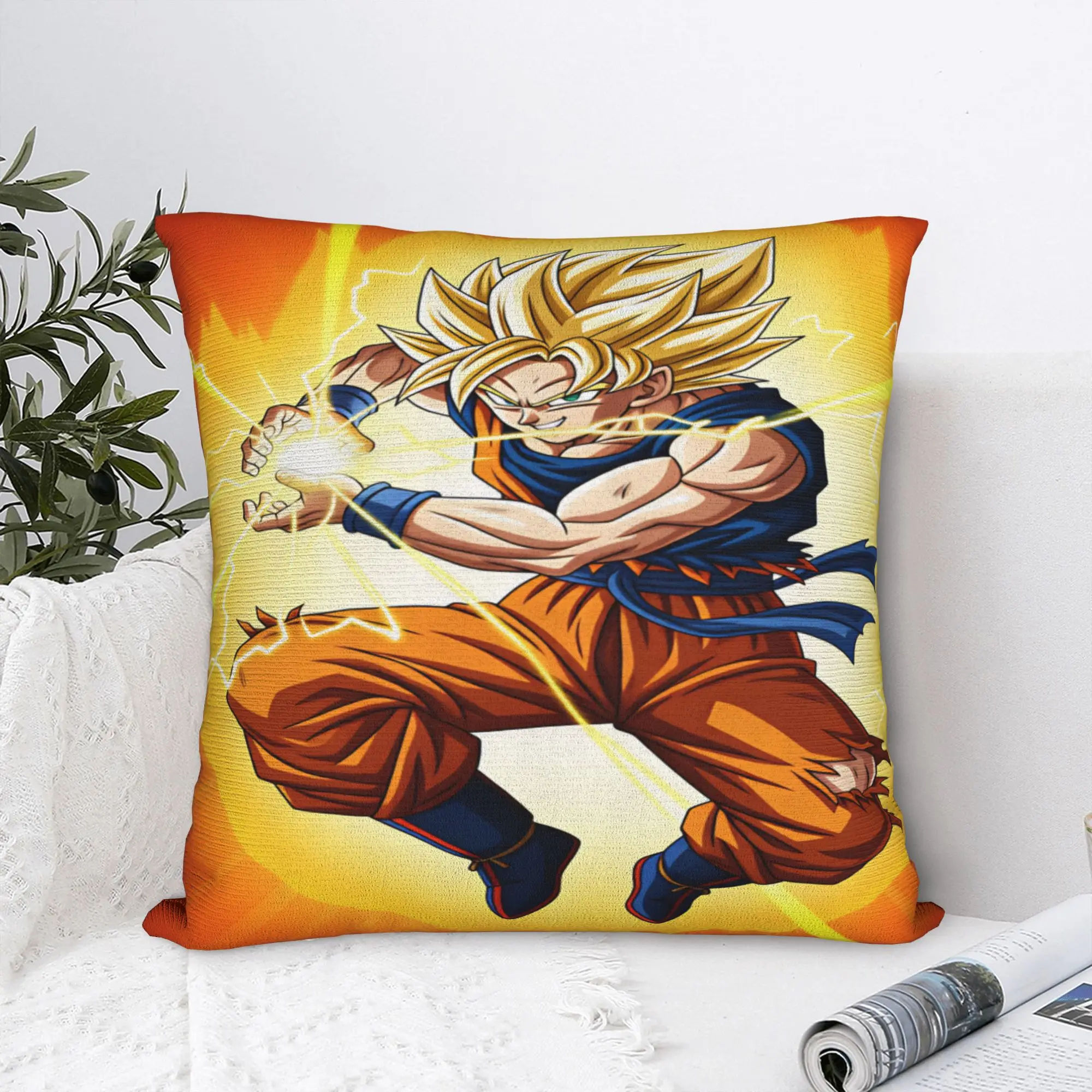 Pillow Cover Son Goku Dragons Balls Funny Pillow Case For Living Room Sofa Pillowcases