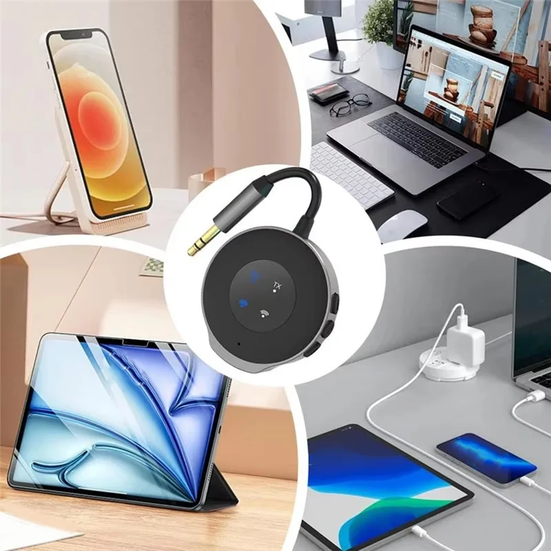 Car Wireless Fm Transmitter Wireless Audio Call 2 In 1 Built-In Microphone Audio Player Radio Adapter Bluetooth 5.3-Y41A