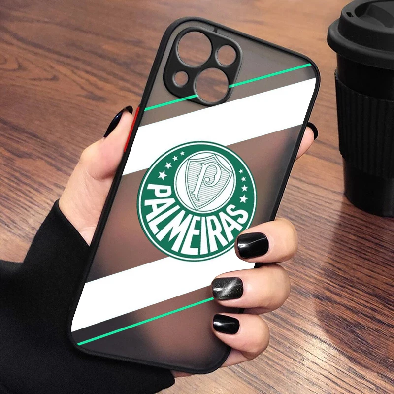 P-Palmeiras football For Apple iPhone 15 14 13 12 11 mini Pro Max 8 7 6S 6 XR X XS Plus Frosted Translucent Phone Case