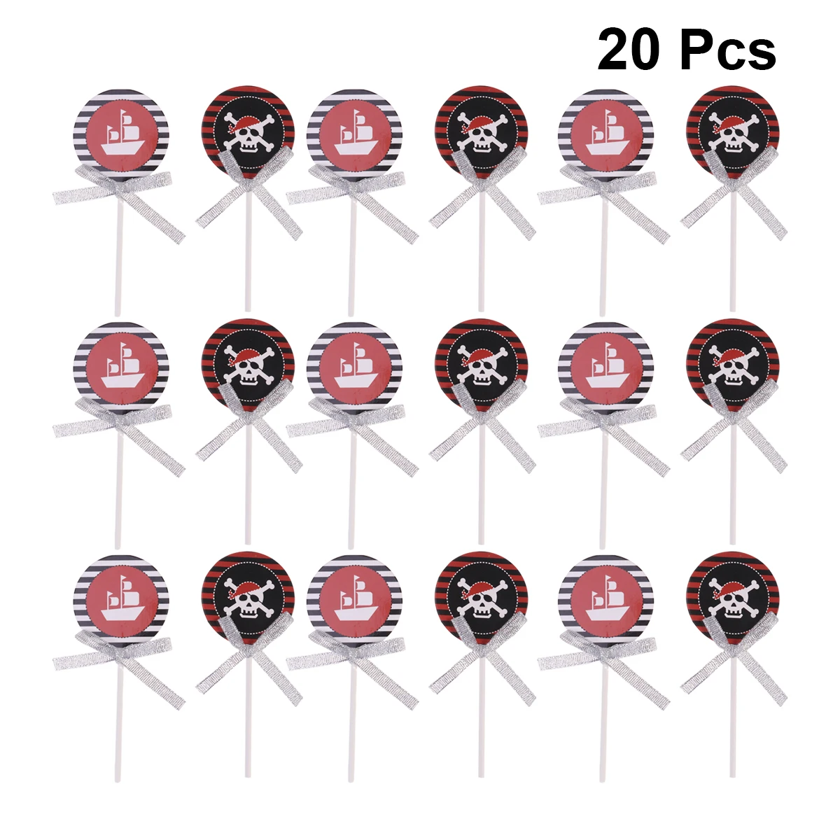 

Pirate Theme Cake Toppers Dessert Picks Cupcake Decorations Birthday Party Supplies Premium Paper Unique Design Festive