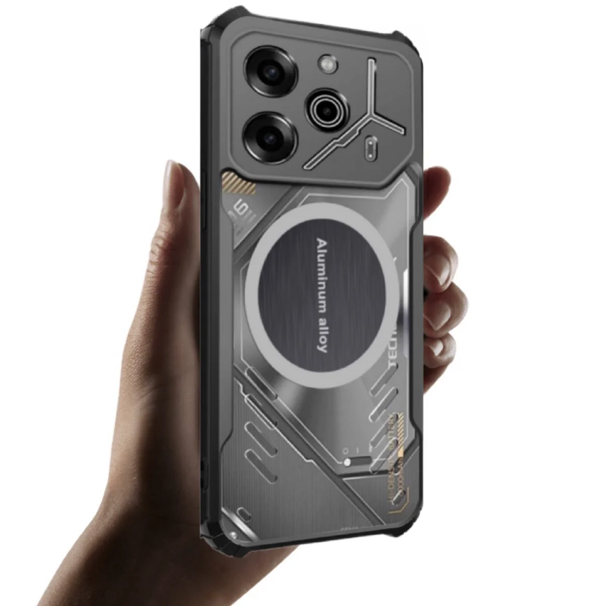 

For TECNO POVA 6 Pro Cooling Case Heat Dissipation Strongest Magnetic Shockproof and Anti Drop Extreme Protection Great Grip