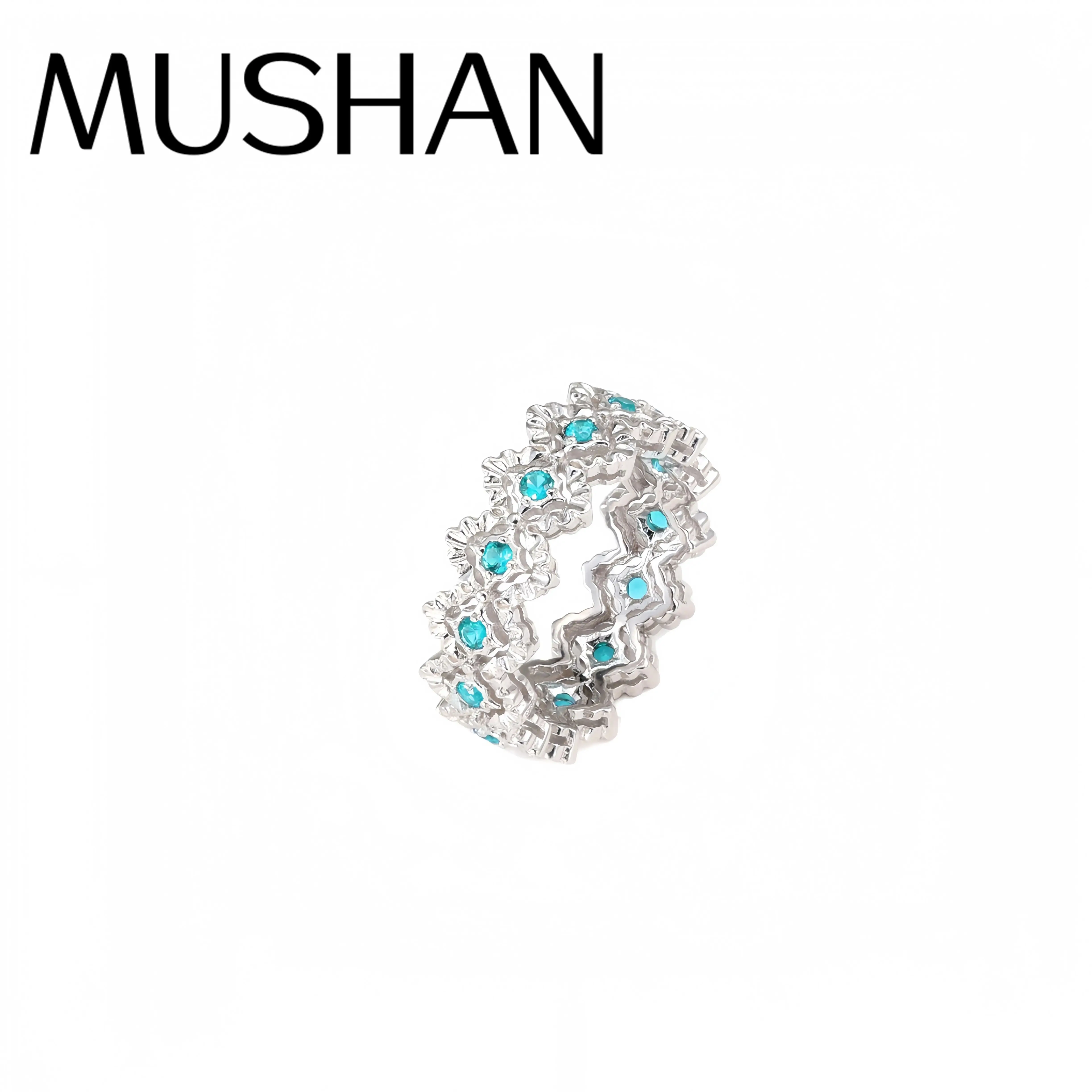 

Mushan, роскошное брендовое новое винтажное модное высококачественное матовое полое кольцо в форме ромба, бестселлер, ювелирные изделия