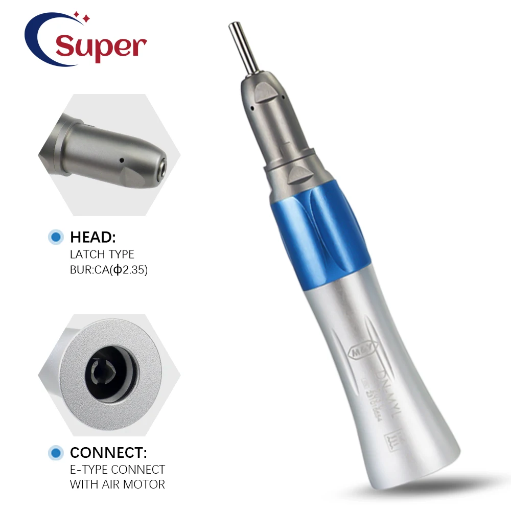 

Стоматологический прямой носовой конус, низкоскоростной прямой наконечник, соотношение 1:1 для лабораторных двигателей E-типа, стоматологические инструменты