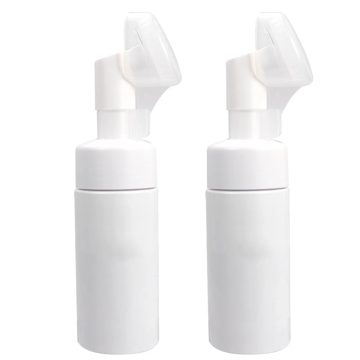 

2Pcs Premium Plastic Sub Bottle 120Ml White Empty Cosmetics Bubble Bottle for Travel Home Facial Cleanser Lotion Portable