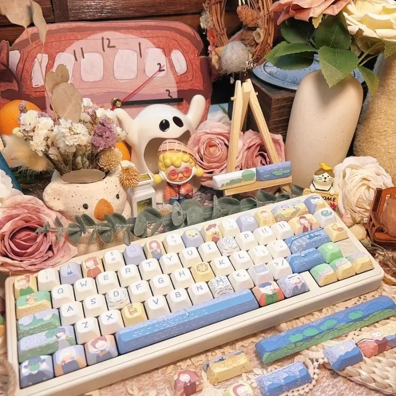 Original Character Theme 150Keys DMA Key Cap Cherry Profile Point Cute Keycap Costom Mechanical Keyboard Key Caps Accessory Gift