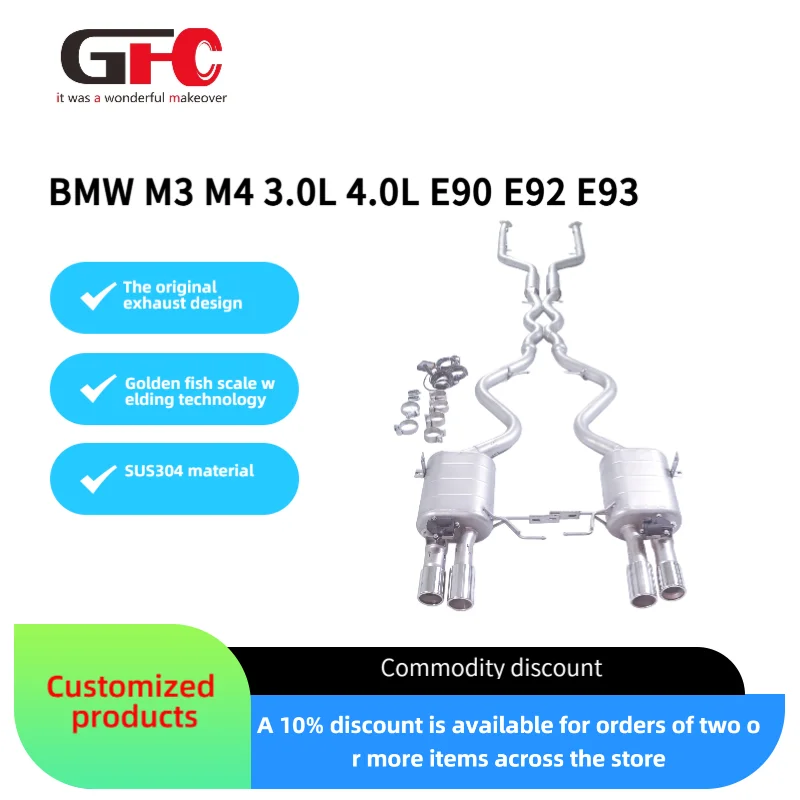 

[L]The Valve Muffler Exhaust System is applicable to the Cat-back exhaust system of BMW M3 M4 3.0L 4.0L E92 E93 E90
