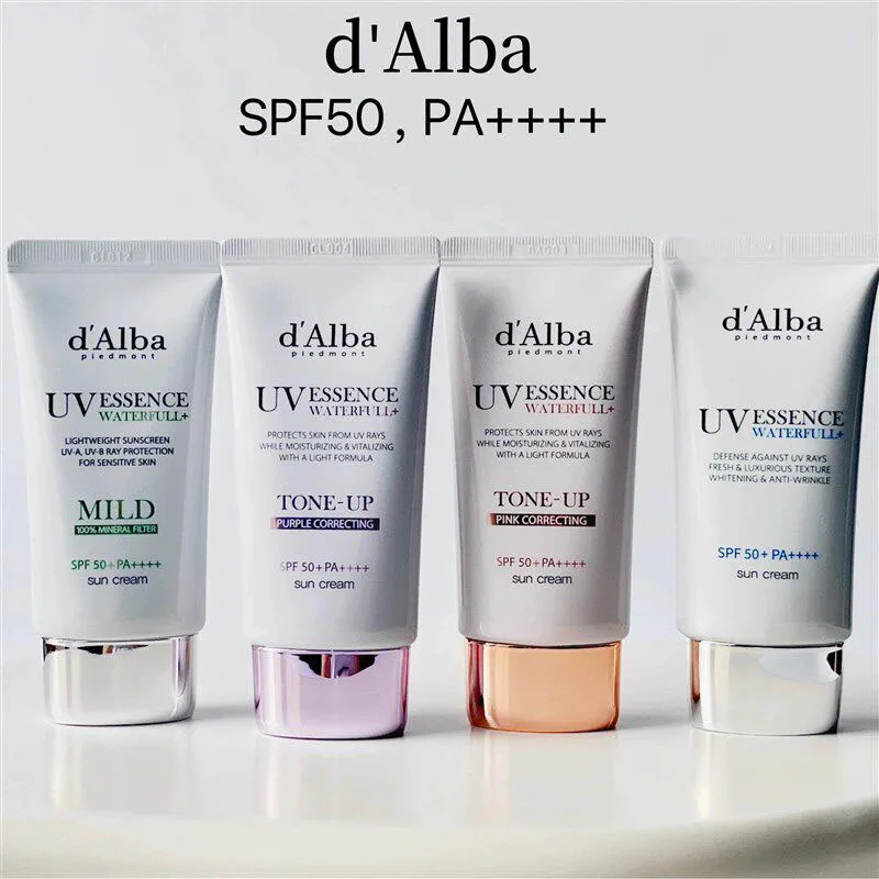 d'Alba 50ML UV Essence Whitening White Truffle Sunscreen SPF50+ Protector Solar Hidratante Ligero Refrescante Suave Cuidado de la Piel