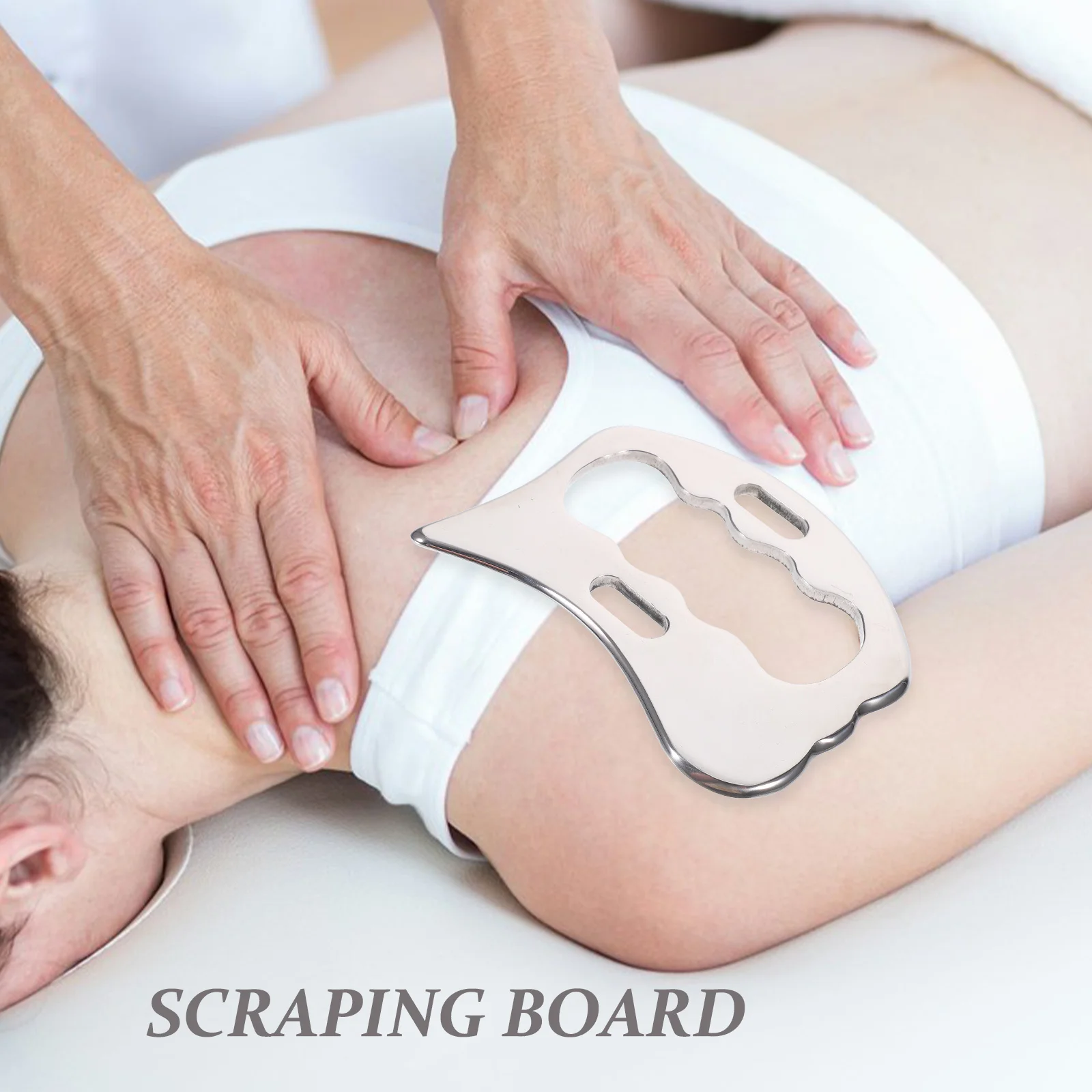 

Muscle Scraper Tool Handheld Stainless Steel Guasha Board for Body Face Neck Spa Massage Relieve Pain Muscle Scraper