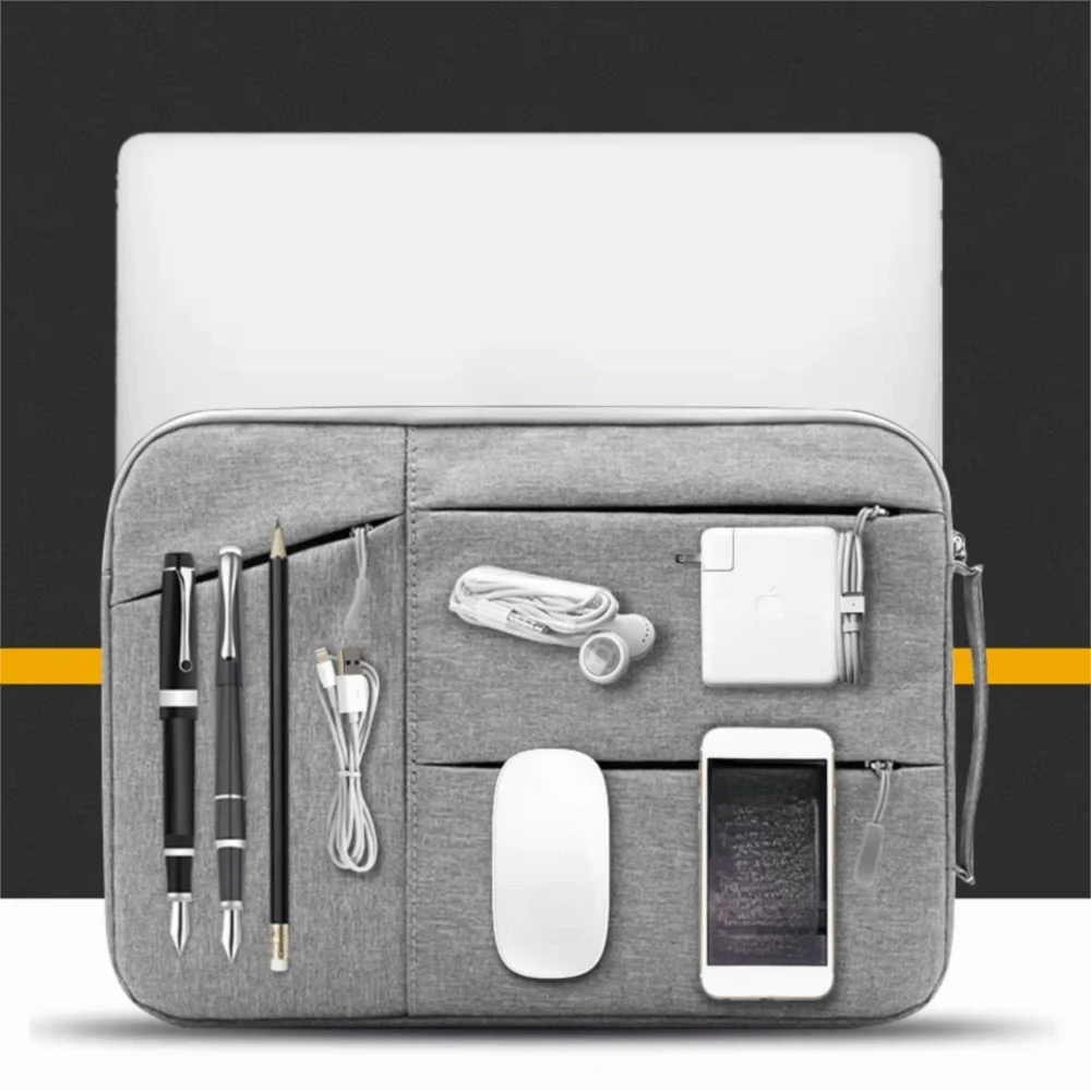 

Waterproof 14 Inch Laptop Sleeve Shock-resistant Flannel Lining Laptop Handbag Case Wear-resistant Oxford Cloth Laptop Bag