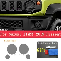 For Suzuki JIMNY 2019-Present  Accessories 2 Pcs Car Headlight Protective Film Headlamp Restoration Transparent Black TPU Sticke