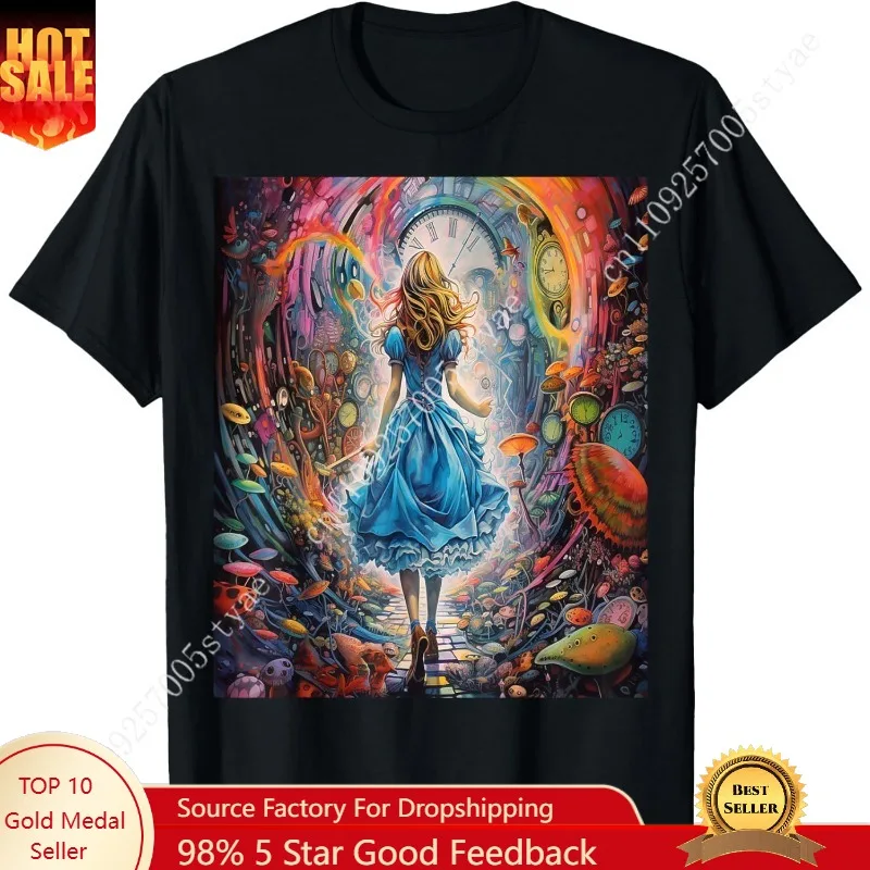 

Alice in Wonderland Trippy Rainbow T-Shirt