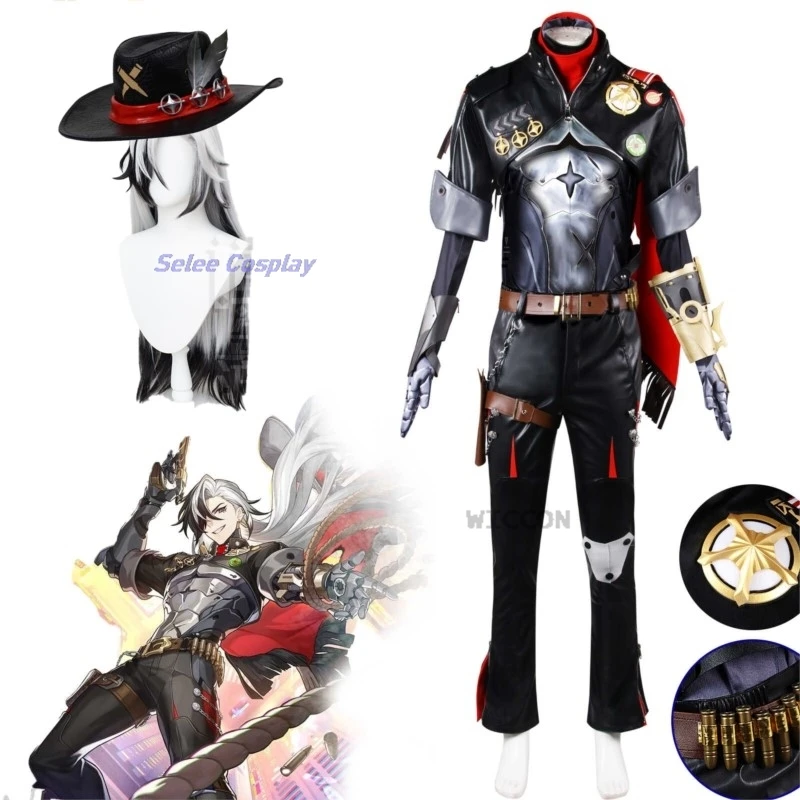 Boothill Cosplay Kostüm Perücke Spiel Honkai Star Rail Cosplay Uniformen Anime Party Halloween Outfits Kostüm Spiel Rollenspiel Männer