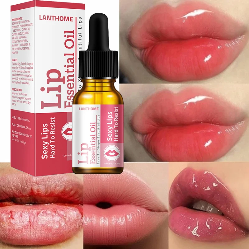 Serum penebal bibir instan, minyak pemadat bibir, Serum penambah elastisitas, memudarkan garis halus, produk riasan kecantikan pelembap