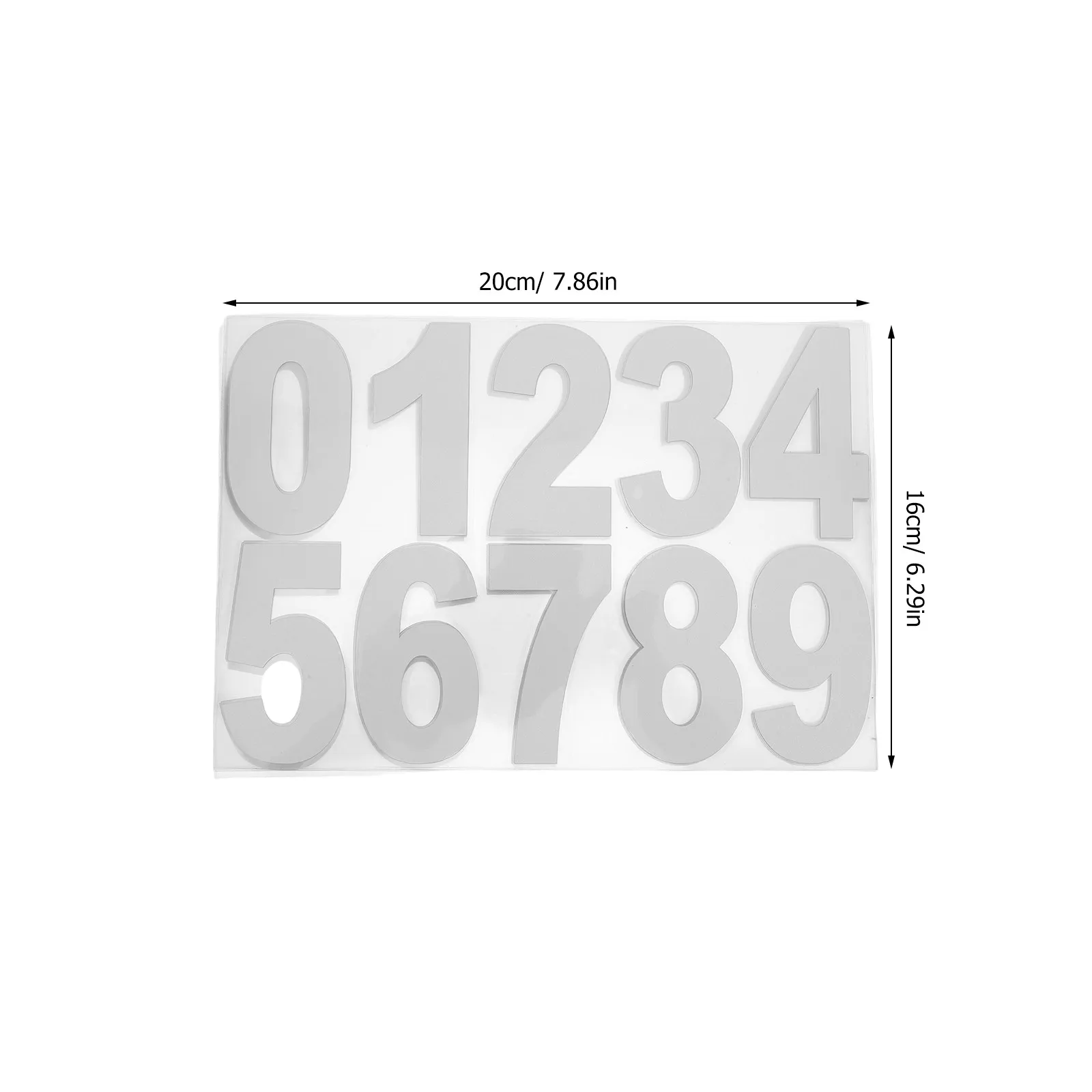 10Pcs Highly Visible Reflective Mailbox Number Stickers Waterproof Outdoor Vinyl Decals for Door Garbage Bin Fence Post