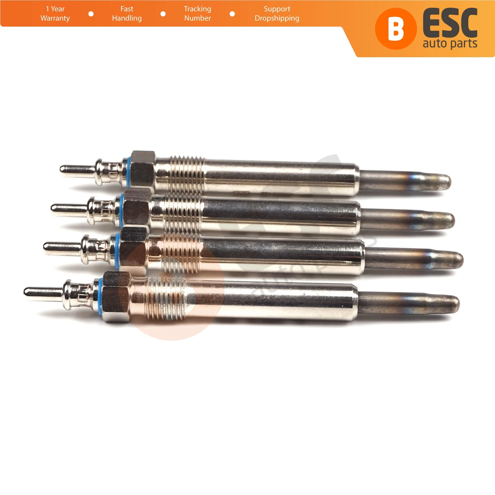 ESC Auto Parts EGP4-1 4 Pcs Heater Glow Plugs  GX116, 0 100 226 210, 11592001, GN948, 0100226235 for Mercedes Benz.