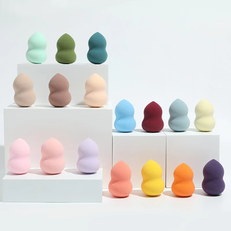 Kalebas Cosmetisch Ei Nat En Droog Uitstrijkje Make-Up Spons Puff Schoonheidstools Superzachte Professionele Make-Up Tool Voor Vrouwen Meisjes