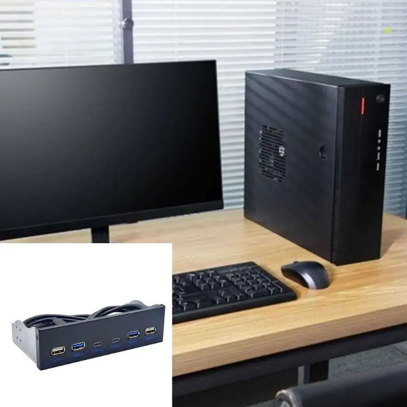 USB Type C وUSB لوحة أمامية Hub 5.25 "محرك الأقراص المضغوطة خليج محرك الأقراص المضغوطة سطح المكتب دروبشيبينغ