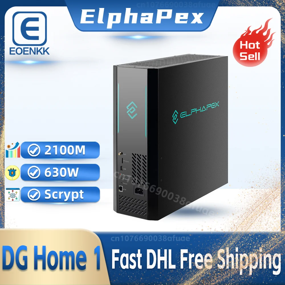 ElphaPex DG Home 1 2Gh/s 620W Litcoin Dogecoin Bells Algorithm Crypt Asic Miner