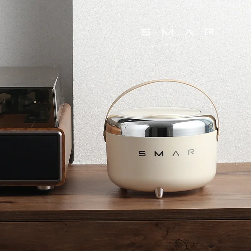Desktop trash can Home new mini creative vintage storage bucket Bedside desk Office bathroom
