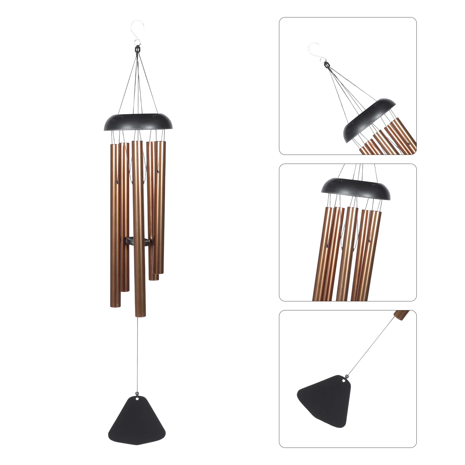 

Vintage Style Metal Pendant Hanging Decor For Balcony Garden Courtyard Window Home Outdoor Yard Creative Bell Lightweight Crisp