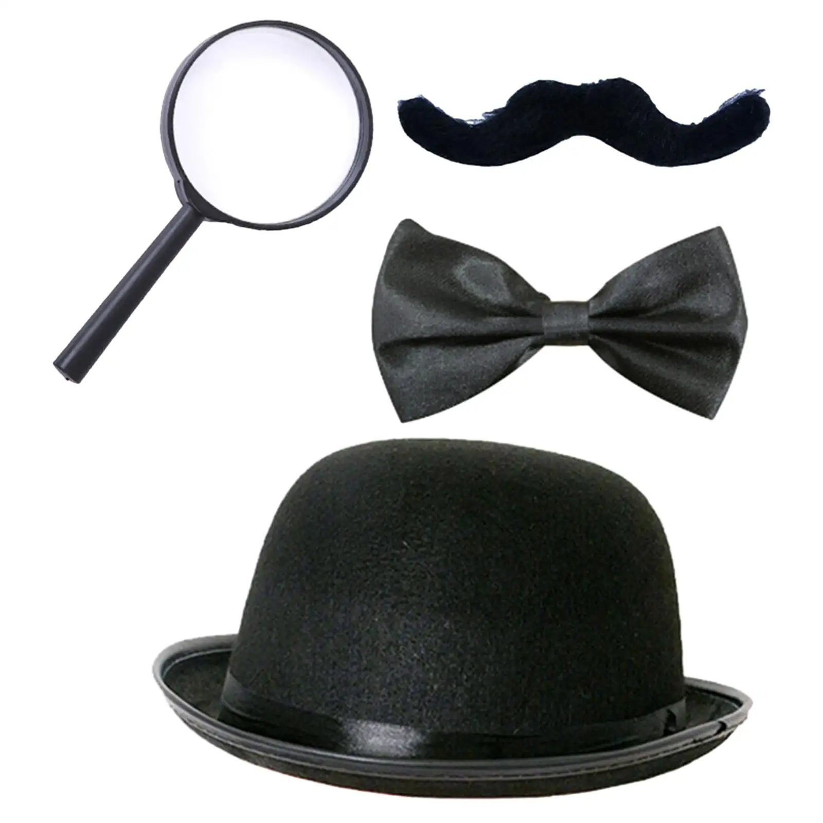 Beard Bow Tie Hat Magnifying Glass Halloween Decoration Themed Party Dressing Up