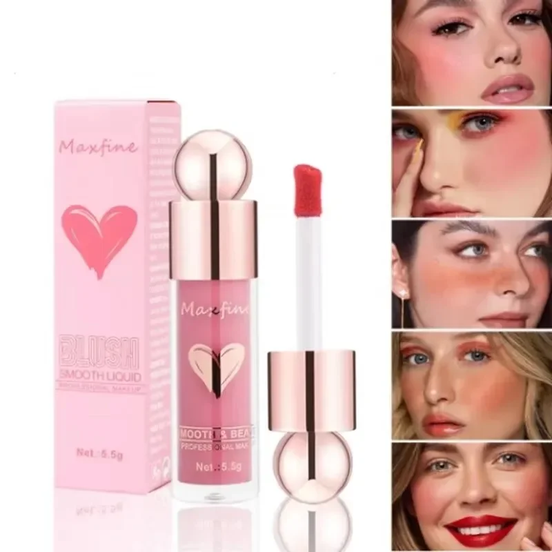 New Liquid Cheek Blush Facial Nourishing Blusher Gel Cream Multi-purpose For Eyes Lips Makeup Blush Stick Cosmetics With Sponge - Image 2
