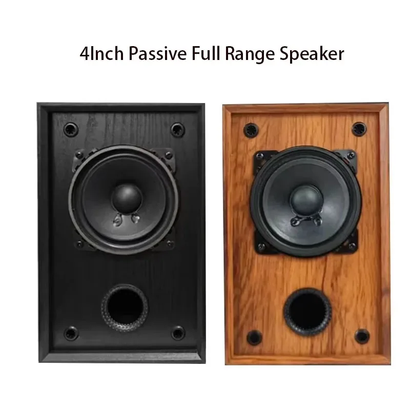 4Inch Passive Full Range Speaker 4 Ohm 25W Wooden Speakers Unit HIFI for Amplifier CD Player Sound Box Loudspeakers