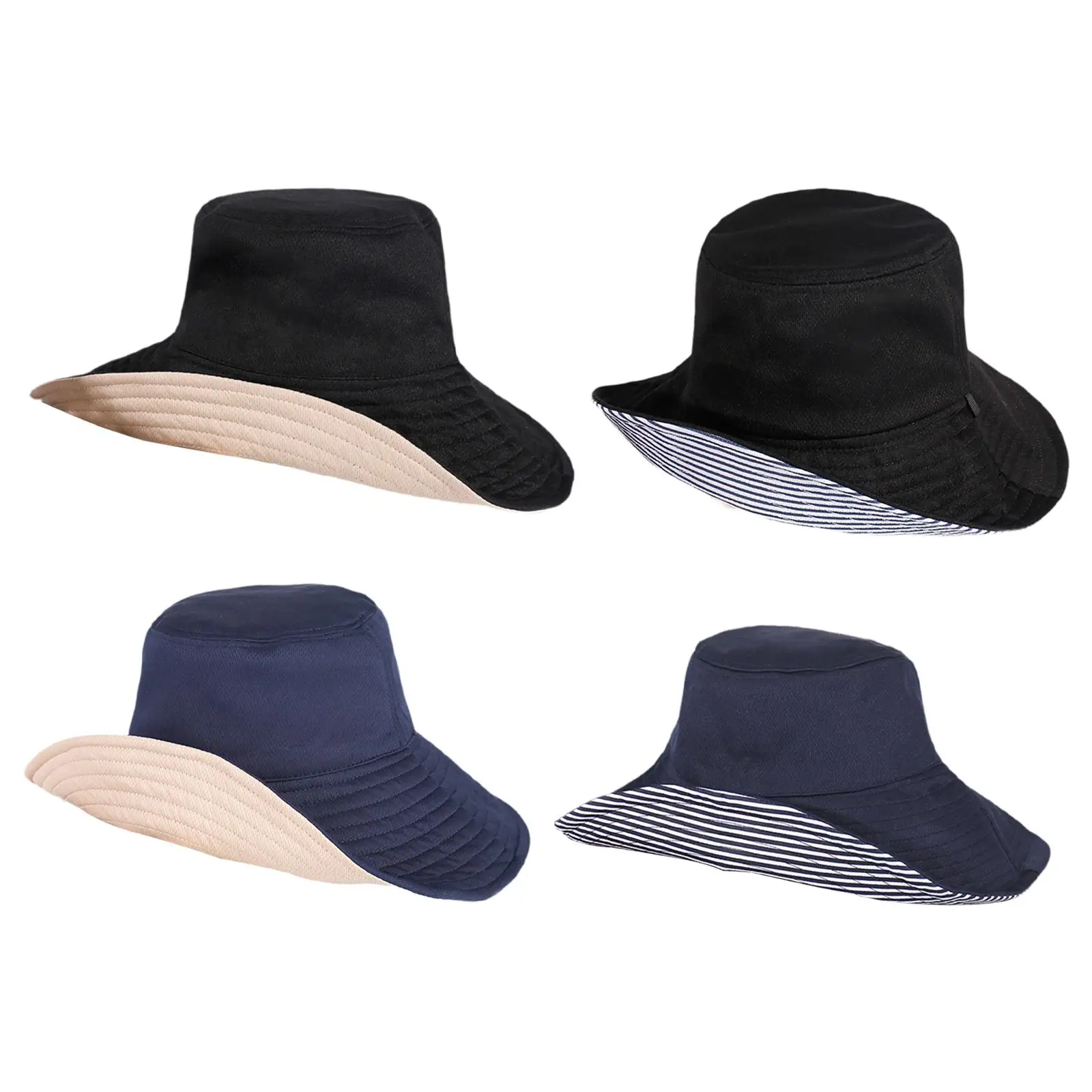 Bucket Hat Men Women Casual Lightweight Simple with Metal Wire Fishing Cap for Travel Walking Vocation Commuting Gardening