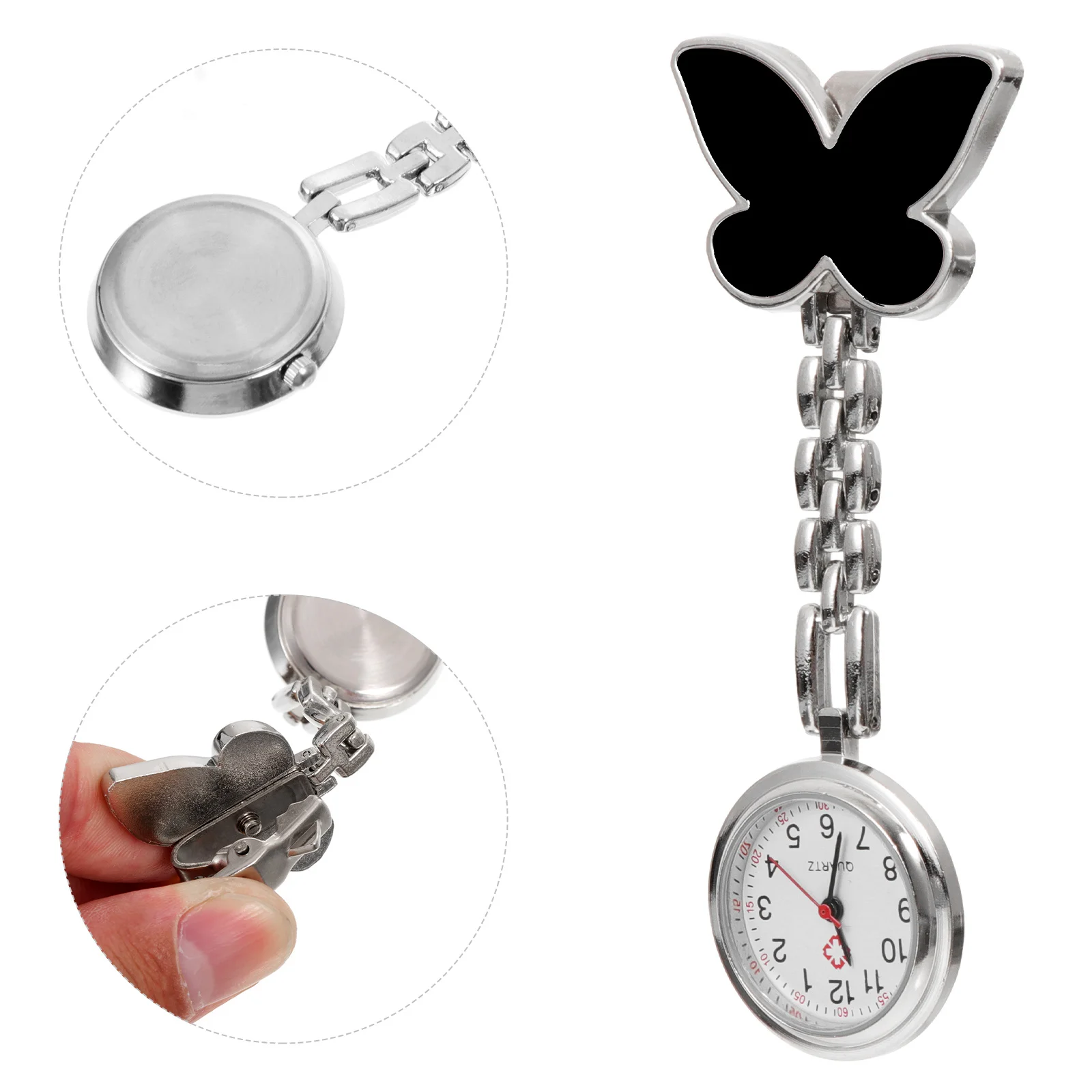 

Stylish Nurse Pocket Watch Clip on Design Easy to Read Time Durable Gift for Medical Workers Nurse Watch Hanging Pocket Watches