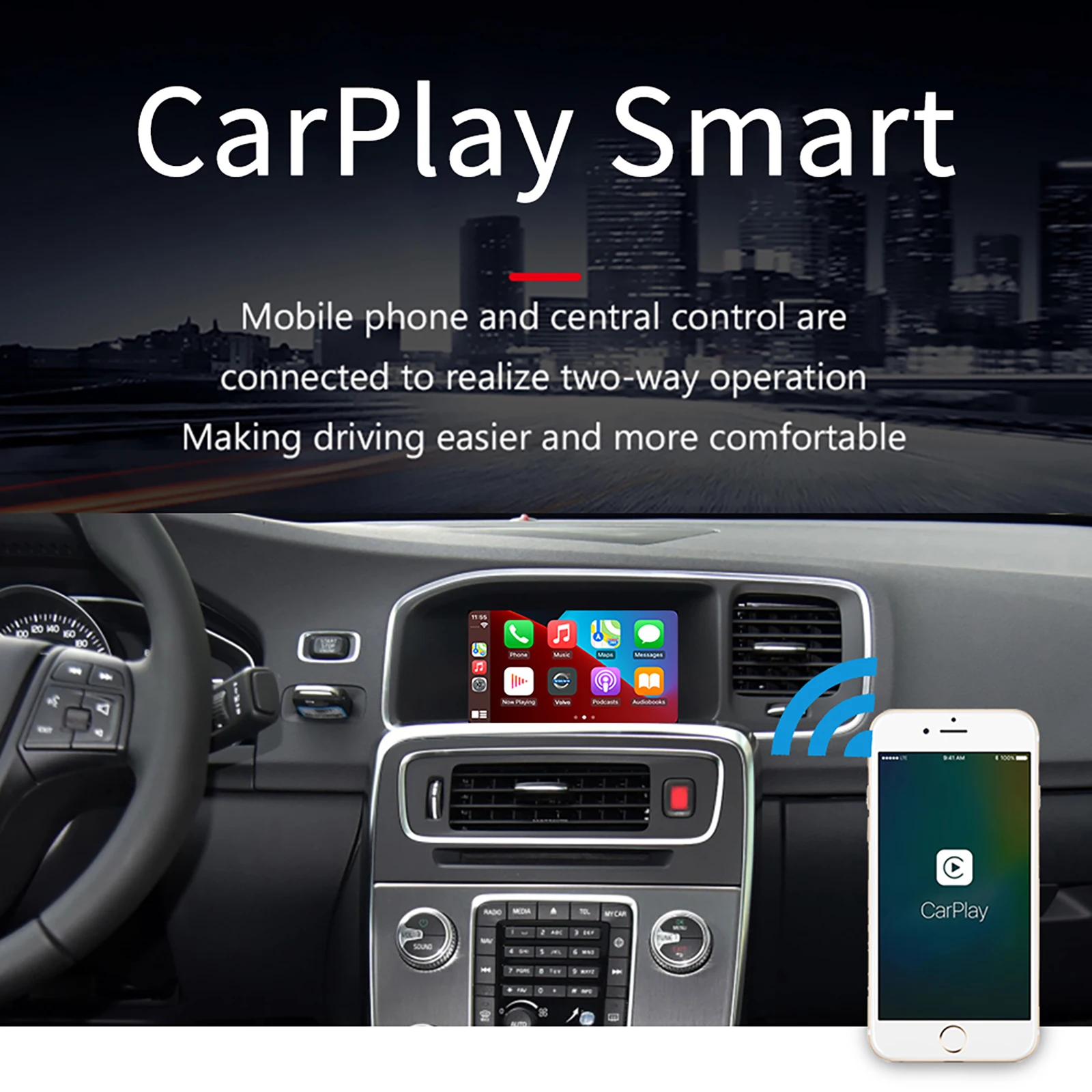 EZonetronics OEM ترقية شاشة فك صندوق واجهة الوسائط المتعددة CarPlay أندرويد السيارات التحديثية عدة لفولفو V40 V60 S60 XC60