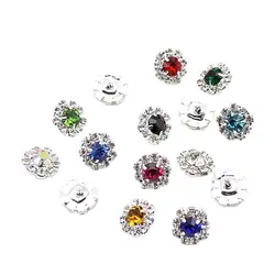 Nuovo 10 pezzi/lottp 16 MM diamante colore misto bottoni in metallo maniglia fai da te bottoni da cucire, utilizzati per accessori decorazione abbigliamento