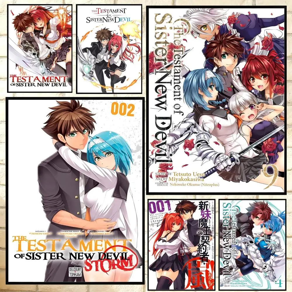 anime The Testament of Sister New Devil Poster HD Poster Aesthetic Wall Art For Game Anime Lovers Bedroom Gaming Room Decor Gift