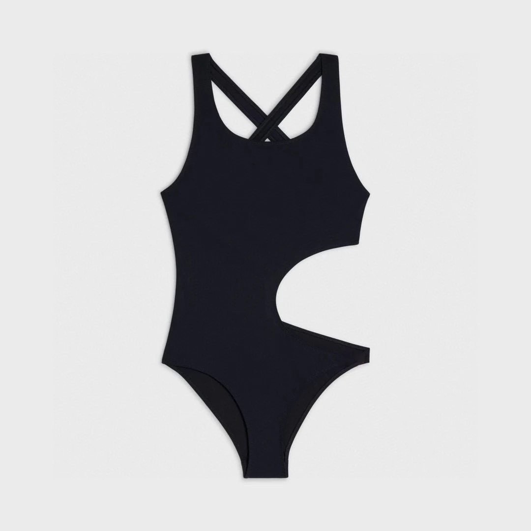 

Women Hanging Neck Slim Swimwear Sexy 2025 One-piec Beach Wear Swim Suit Beach Dress Swimsuit High Waist Bathing Suit For Girls