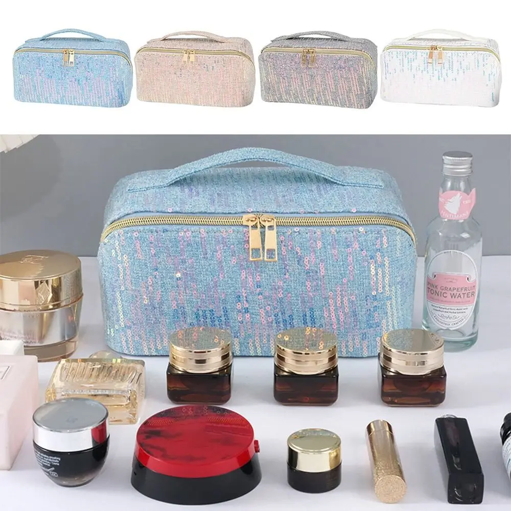 

Dust-proof Sequin Makeup Bag Multifunctional Large Capacity Washing Bag Waterproof Cosmetic Bag Home