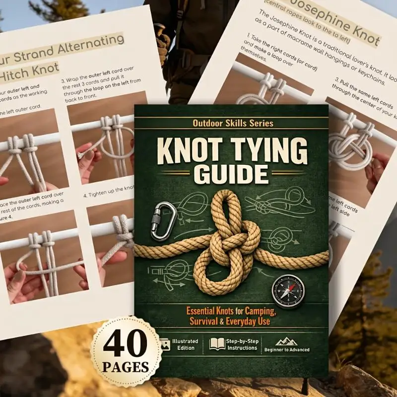 Essential Knot Tying Guide Book 50 Illustrated Knots Step by Step Instructions for Camping Survival Outdoor Adventures - view 3